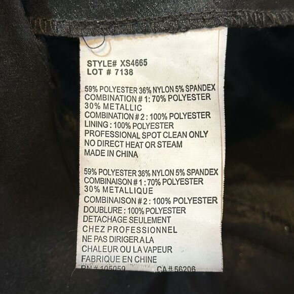 Xscape lace taffeta black mermaid gown size 4 - Picture 11 of 12